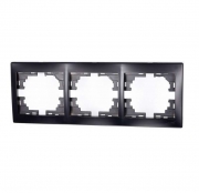 Рамка 3-м Mira горизонт. черн. бархат LEZARD 701-4200-148 701-4200-148