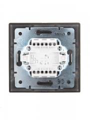 Выключатель 2-кл. 1п СП Mira 10А IP20 со вставкой черн. бархат LEZARD 701-4242-101 701-4242-101