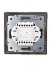 Выключатель 2-кл. 1п СП Mira 10А IP20 с подсветкой со вставкой черн. бархат LEZARD 701-4242-112 701-4242-112