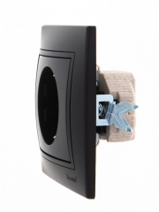 Розетка 1-м СП Mira с заземл. керамика черн. бархат LEZARD 701-4242-122 701-4242-122