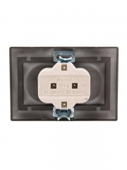 Розетка 2-м СП Mira 16А IP20 без заземл. со вставкой керамика черн. бархат LEZARD 701-4242-128 701-4242-128