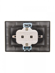 Розетка 2-м СП Mira 16А IP20 с заземл. керамика черн. бархат LEZARD 701-4242-127 701-4242-127