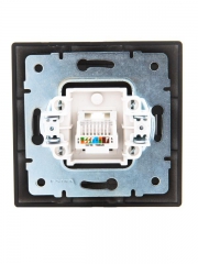 Розетка компьютерная 1-м СП Mira RJ45 черн. бархат LEZARD 701-4242-139 701-4242-139