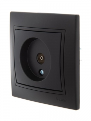 Розетка проходная TV СП Mira черн. бархат LEZARD 701-4242-129 701-4242-129