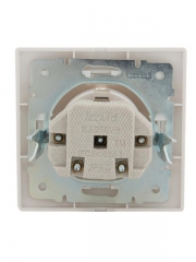 Розетка 1-м СП Mira 16А IP20 с заземл. защ. шторки с бел. вставкой керамика бел. LEZARD 701-0202-124 701-0202-124