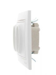 Розетка 2-м СП Mira 16А IP20 без заземл. с бел. вставкой керамика бел. LEZARD 701-0202-128 701-0202-128