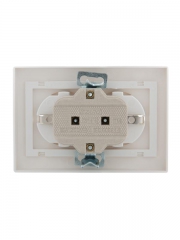 Розетка 2-м СП Mira 16А IP20 с заземл. с бел. вставкой керамика бел. LEZARD 701-0202-127 701-0202-127