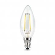 Лампа светодиодная филаментная Filament 9Вт свеча 4100К нейтр. бел. E14 710лм GAUSS 103801209 103801209
