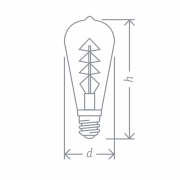 Лампа светодиодная 61 628 NLL-F-ST64-4-230-2.5K-E27-SPIRAL 4Вт грушевидная прозрачная 2500К тепл. бел. E27 180лм 176-264В NAVIGATOR 61628 61628