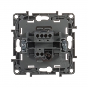 Механизм переключателя 1-кл. СП Etika 10А IP20 250В 10AX безвинт. зажимы бел. Leg 672205 672205