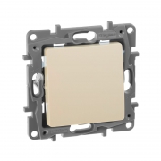 Механизм переключателя 1-кл. СП Etika 10А IP20 250В 10AX безвинт. зажимы сл. кость Leg 672305 672305