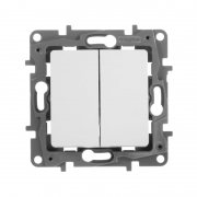 Механизм переключателя 2-кл. СП Etika Plus 10А IP20 250В 10AX безвинт. зажимы бел. Leg 672212 672212