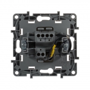 Механизм переключателя 1-кл. СП Etika Plus 10А IP20 250В 10AX с подсветкой безвинт. зажимы сл. кость Leg 672315 672315