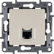 Розетка компьютерная 1-м СП Etika RJ45 кат.5E UTP механизм сл. кость Leg 672341 672341