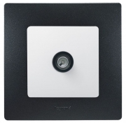 Розетка телевизионная оконечная TV СП Etika 5дБ 5-862МГц механизм бел. Leg 672265 672265