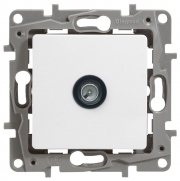 Розетка телевизионная оконечная TV СП Etika 5дБ 5-862МГц механизм бел. Leg 672265 672265