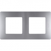 Рамка 2-м Etika алюм. Leg 672552 672552