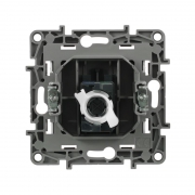 Розетка компьютерная 1-м СП Etika RJ45 кат.5E UTP механизм алюм. Leg 672441 672441