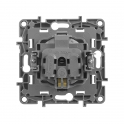 Розетка 1-м СП Etika 16А IP20 250В 2P+E с заземл. немецк. стандарт винт. клеммы механизм антрацит Leg 672621 672621