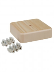 Коробка распаячная ОП 75х75х20 IP20 КМ41212-04 (6 клем. 6кв.мм) сосна ИЭК UKO10-075-075-020-K34 UKO10-075-075-020-K34