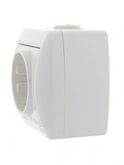 Розетка 1-м ОП Nata 16А IP20 с заземл. керамика бел. LEZARD 710-0200-122 710-0200-122