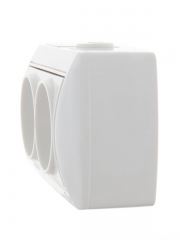 Розетка 2-м ОП Nata 16А IP20 без заземл. керамика бел. LEZARD 710-0200-128 710-0200-128