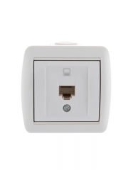Розетка компьютерная 1-м ОП Nata RJ45 бел. LEZARD 710-0200-139 710-0200-139