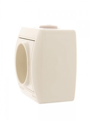 Розетка 1-м ОП Nata 16А IP20 без заземл. керамика крем. LEZARD 710-0300-121 710-0300-121