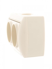 Розетка 2-м ОП Nata 16А IP20 без заземл. керамика крем. LEZARD 710-0300-128 710-0300-128