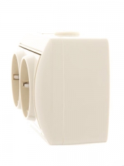 Розетка 2-м ОП Nata 16А IP20 с заземл. керамика крем. LEZARD 710-0300-127 710-0300-127