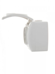 Розетка 1-м ОП Nata 16А IP20 с заземл. с защ. крышкой керамика бел. LEZARD 710-0200-123 710-0200-123