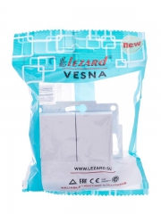 Выключатель 2-кл. СП Vesna механизм бел. LEZARD 742-0288-101 742-0288-101
