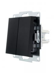 Выключатель 2-кл. СП Vesna механизм черн. бархат LEZARD 742-4288-101 742-4288-101