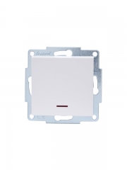 Выключатель 1-кл. СП Vesna с индикацией механизм бел. LEZARD 742-0288-111 742-0288-111