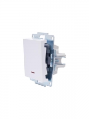 Выключатель 1-кл. СП Vesna с индикацией механизм бел. LEZARD 742-0288-111 742-0288-111