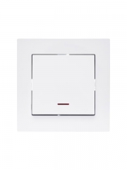 Выключатель 1-кл. СП Vesna с индикацией механизм бел. LEZARD 742-0288-111 742-0288-111