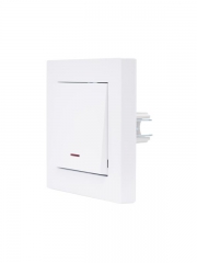 Выключатель 1-кл. СП Vesna с индикацией механизм бел. LEZARD 742-0288-111 742-0288-111