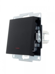 Выключатель 1-кл. СП Vesna с индикацией механизм черн. бархат LEZARD 742-4288-111 742-4288-111