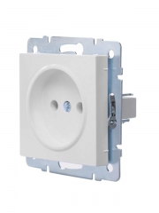 Розетка 1-м СП Vesna без заземл. ПБТ механизм бел. LEZARD 742-0288-121B 742-0288-121B