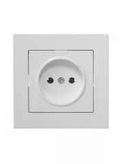 Розетка 1-м СП Vesna без заземл. ПБТ механизм бел. LEZARD 742-0288-121B 742-0288-121B