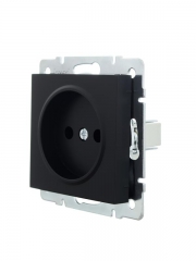 Розетка 1-м СП Vesna без заземл. ПБТ механизм черн. бархат LEZARD 742-4288-121B 742-4288-121B