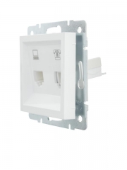 Розетка компьютерная + телефонная 1-м СП Vesna механизм бел. LEZARD 742-0288-143 742-0288-143