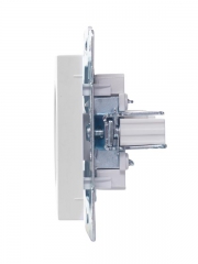 Розетка компьютерная 1-м СП Vesna механизм бел. LEZARD 742-0288-139 742-0288-139