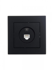 Розетка компьютерная 1-м СП Vesna механизм черн. бархат LEZARD 742-4288-139 742-4288-139
