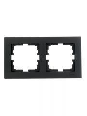 Рамка 2-местн. горизонт. VESNA черн. бархат LEZARD 742-4200-147 742-4200-147
