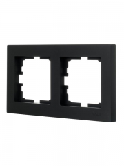 Рамка 2-местн. горизонт. VESNA черн. бархат LEZARD 742-4200-147 742-4200-147