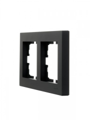 Рамка 2-местн. горизонт. VESNA черн. бархат LEZARD 742-4200-147 742-4200-147