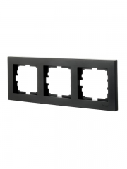 Рамка 3-местн. горизонт. VESNA черн. бархат LEZARD 742-4200-148 742-4200-148