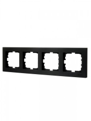Рамка 4-местн. горизонт. VESNA черн. бархат LEZARD 742-4200-149 742-4200-149
