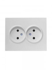 Розетка 2-м СП VESNA без заземл. ПБТ бел. LEZARD 742-0200-128B 742-0200-128B